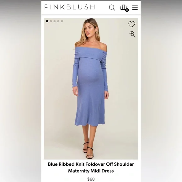 Pinkblush | Dresses | Pink Blush Maternity Ribbed Knit Off Shoulder Midi  Dress Size Small Brand New | Poshmark